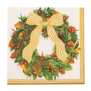 Magnolia Wreath Luncheon Napkins - includes 20 Luncheon Napkins