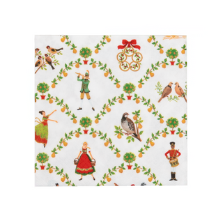 On The Twelfth Day Cocktail Napkins - includes 12 Cocktail Napkins