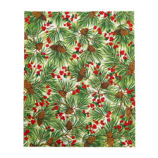 Evergreen and Berries White Guest Towels - includes 15 Guest Towels