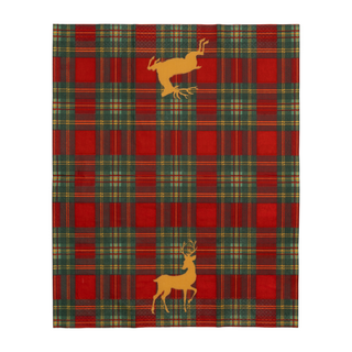 Reindeer Tartan Red Guest Towels - includes 15 Guest Towels