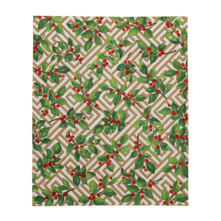 Holly And Fretwork White Guest Towels - includes 15 Guest Towels