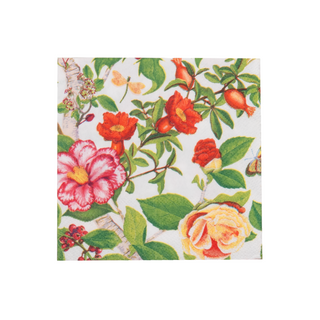 Christmas Chinoiserie White Cocktail Napkins - includes 20 Cocktail Napkins