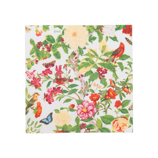 Christmas Chinoiserie White Cocktail Napkins - includes 20 Cocktail Napkins