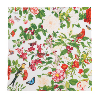 Christmas Chinoiserie White Luncheon Napkins - includes 20 Luncheon Napkins