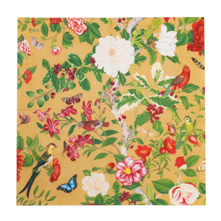Christmas Chinoiserie Gold Luncheon Napkins - includes 20 Luncheon Napkins