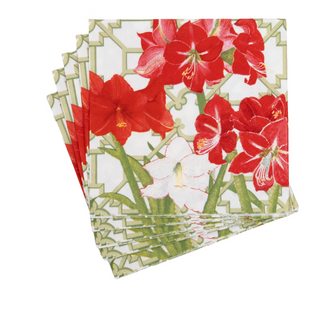 Amaryllis Conservatory Luncheon Napkins - includes 20 Luncheon Napkins