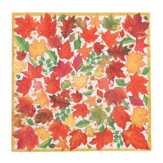 Swirling Leaves White Luncheon Napkins - includes 20 Luncheon Napkins
