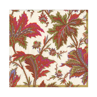 Paisley Leaves Ivory Luncheon Napkins - includes 20 Luncheon Napkins