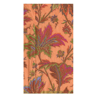 Paisley Leaves Coral Guest Towels - includes 15 Guest Towels