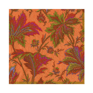 Paisley Leaves Coral Luncheon Napkins - includes 20 Luncheon Napkins