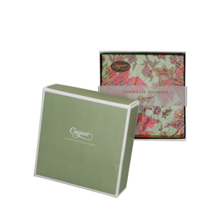 Paisley Leaves Sage Green Boxed Cocktail Napkins - includes 12 Boxed Cocktail Napkins