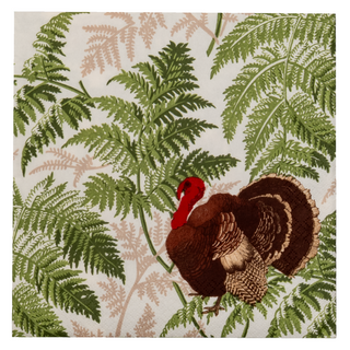 Turkey Among Ferns Dinner Napkins - includes 20 Dinner Napkins