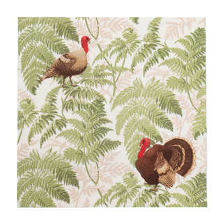 Turkey Among Ferns Luncheon Napkins - includes 20 Luncheon Napkins