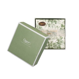 Hunting Toile Evergreen Boxed Cocktail Napkins - includes 40 Boxed Cocktail Napkins