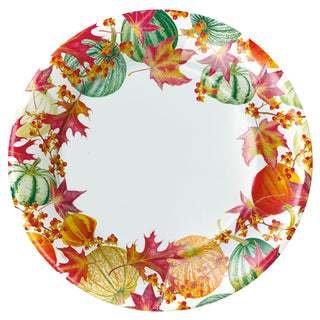 Gourds And Leaves Paper Dinner Plates - includes 8 Paper Dinner Plates