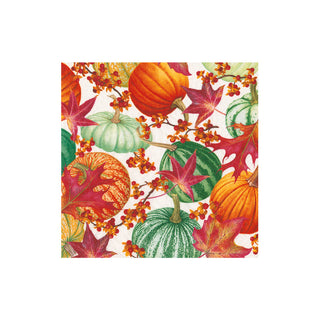 Gourds and Leaves Recycled Cocktail Napkins - includes 20 Cocktail Napkins