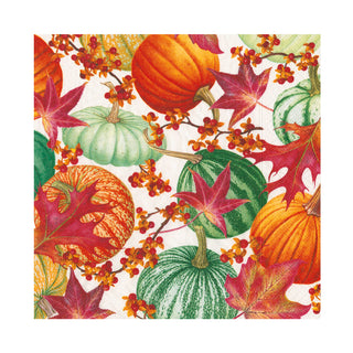 Gourds and Leaves Recycled Luncheon Napkins - includes 20 Luncheon Napkins