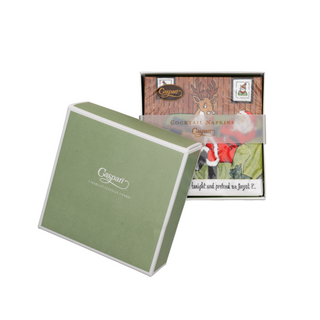Santa At Home Boxed Cocktail Napkins - includes 12 Boxed Cocktail Napkins