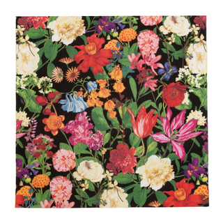Dutch Floral Black Luncheon Napkins - includes 20 Luncheon Napkins