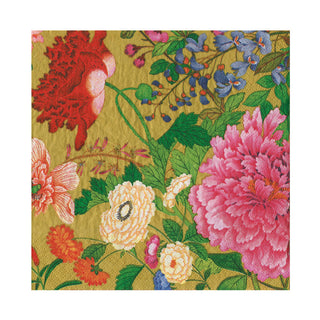 A Profusion Of Flowers 2 Gold Napkin Luncheon