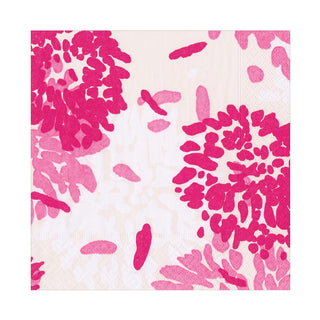 Chrysanthemum Raspberry Luncheon Napkin - package of 20