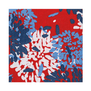Chrysanthemum Red/White/Blue Napkin Luncheon