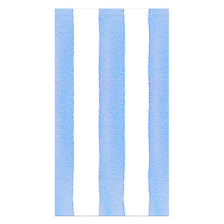 Cafe Stripe Blue Paper Linen Guest Towels - 12 per package