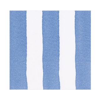 Cafe Stripe Blue Paper Linen Luncheon Napkin-15 per package