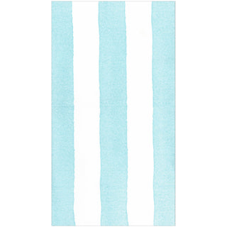 Cafe Stripe Aqua Paper Linen Guest Towels -12 per package
