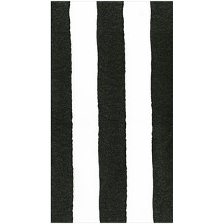 Cafe Stripe Black Paper Linen Guest Towels -12 per package