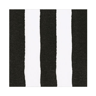 Cafe Stripe Black Paper Linen Luncheon Napkin -15 per package
