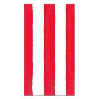 Cafe Stripe Red Paper Linen Guest Towels - 12 per package