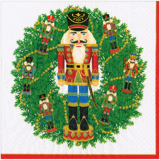 Nutcracker Wreath Dinner Napkin - package of 20