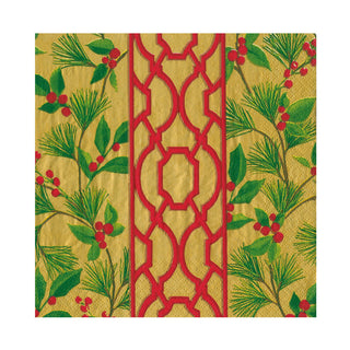 Knots And Greenery Gold Napkin Luncheon