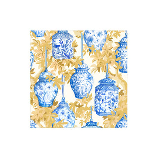 Ginger Jars Blue/White Cocktail Napkin - package of 20