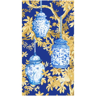 Ginger Jars Dark Blue Guest Towel - package of 15