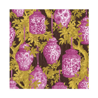 Ginger Jars Plum/Chocolate Napkin Luncheon