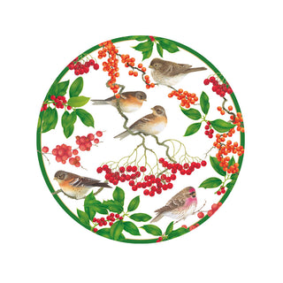 Birds And Berries White Salad/Dessert Plates - pack of 8