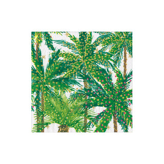 Palm Trees With Lights Cocktail Napkin - package of 20