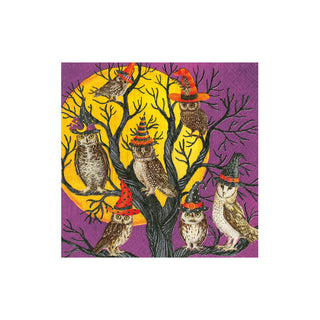 Owl-O-Ween Cocktail Napkin - package of 20