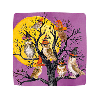 Owl-O-Ween  Sq Square Salad/Dessert Plates - pack of 8