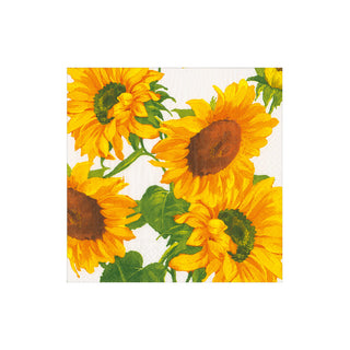 Sunflower Field Cocktail Napkin - package of 20