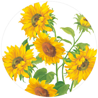 Sunflower Field Luxury Paper Dinner Plates - pack of 8
