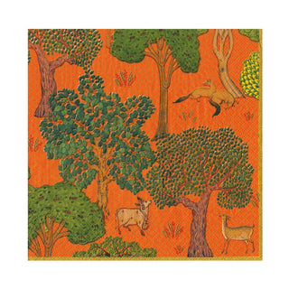 Arcadian Forest Orange Napkin Luncheon