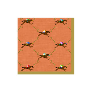 And They'Re Off Orange Cocktail Napkin - package of 20