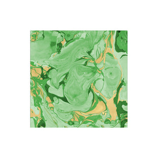 Marbled Green Cocktail Napkin - package of 20