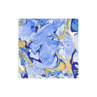 Marbled Blue Cocktail Napkin - package of 20