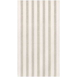 Melograno Stripe Taupe-Paper Linen Paper Linen Guest Towels -12 per package