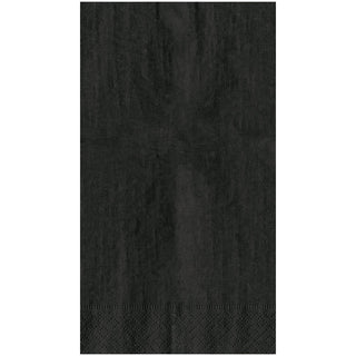 Grosgrain Black Guest Towel - 15in