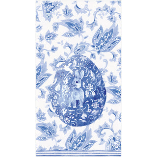 Delft Easter Bunny Guest Towel - 15in